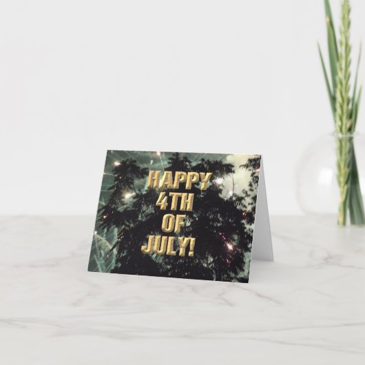 花火大会7月4日 カード (正面)