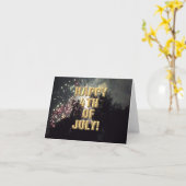 花火大会7月4日 カード (黄色い花)