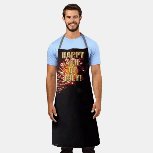 花火大会8 7月シェフエプロン4日 エプロン (着用した状態)