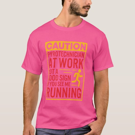 花火師の面白いシャツピロユーモアのあるテクニシア Tシャツ (正面)