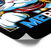 花火愛国的招き猫メリカ ポスター (角)