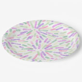 花火抽象芸術ゲンダーフェプライドフラッグパステル ペーパープレート (アングル)