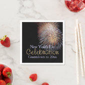 花火新年のイブお祝いナプキンス スタンダードカクテルナプキン (インサイチュ)
