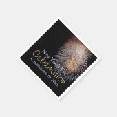 花火新年のイブお祝いナプキンス スタンダードカクテルナプキン (角)