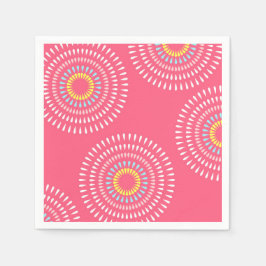 花火日本のさくらんぼ スタンダードカクテルナプキン