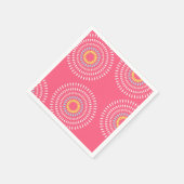 花火日本のさくらんぼ スタンダードカクテルナプキン (角)