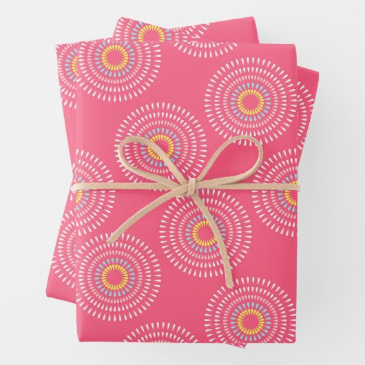 花火日本のさくらんぼ ラッピングペーパーシート (インサイチュ)