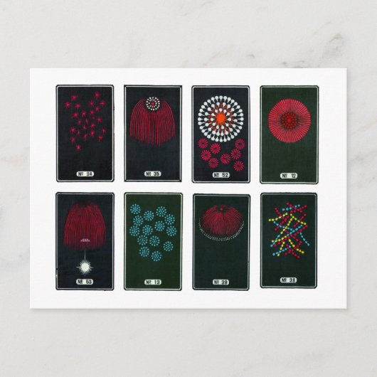 花火日本のグラフィックデザイン, 19世紀Ca ポストカード (正面)