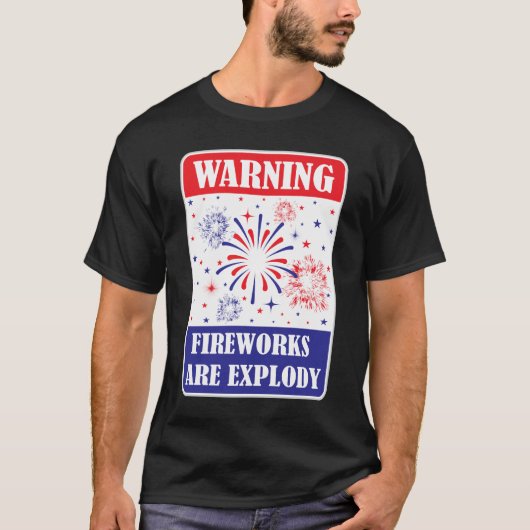 花火注意看板 Tシャツ (正面)