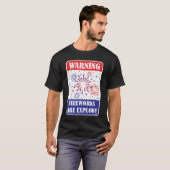 花火注意看板 Tシャツ (正面フル)