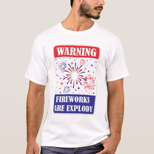 花火注意看板 Tシャツ (正面)