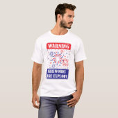 花火注意看板 Tシャツ (正面フル)