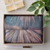 花火独立記念日ティール（緑がかった色）7月4日 薄葉紙 (ギフト)