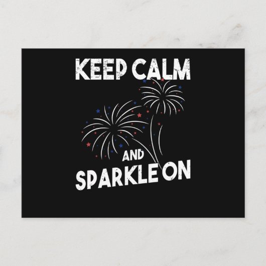 花火独立記念日7月4日 ポストカード (正面)