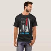 花火監督 もし私が走ったらあなたも走れ アメリカ国旗 愛国 Tシャツ (正面フル)