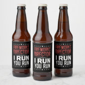 花火監督 私が走る あなたが走る 面白い独立記念日 ビールラベル (ボトル)