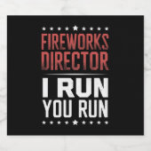 花火監督 私が走る あなたが走る 面白い独立記念日 ビールラベル (シングルラベル)