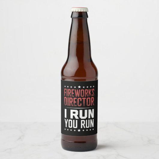 花火監督 私が走る あなたが走る 面白い独立記念日 ビールラベル (正面)