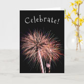 花火祝 カード (黄色い花)