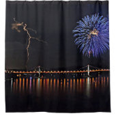 花火稲妻 シャワーカーテン (正面)