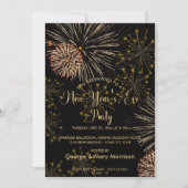花火素晴らし新年の大晦日パーティの招待状 シーズンカード (正面)