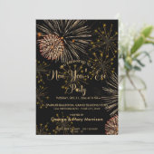 花火素晴らし新年の大晦日パーティの招待状 シーズンカード (スタンド正面)