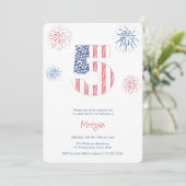花火記念日 5歳の誕生日パーティー 招待状 (スタンド正面)