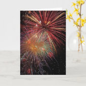 花火誕生日カード カード (黄色い花)