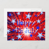 花火赤白青「ハッピーファーセブン」はがき ポストカード (正面/裏面)