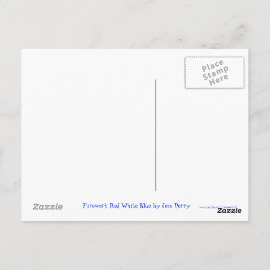 花火赤白青「ハッピーファーセブン」はがき ポストカード (裏面)
