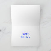 花火赤白青「Happy 4th July」カード カード (内部)
