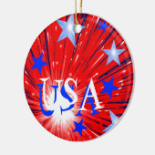 花火赤白青'USA'オーナメント セラミックオーナメント (左)