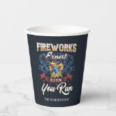 花火走専門もし者走7月4日パーティーログ 紙コップ (正面)