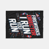 花火走監督7走月の4日 フリースブランケット (正面(横))