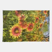 花火車Gaillardia pulchella)野草 キッチンタオル (横)