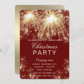 花火金ゴールド企業のクリスマスパーティー 招待状 (正面/裏面)