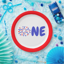 花火1回目の誕生日 ペーパープレート