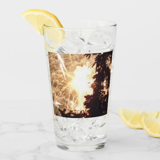 花火15コリンズのガラスのタンブラー タンブラーグラス (アイス正面)