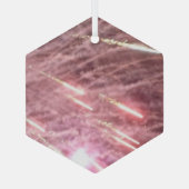 花火17ガラス六角オーナメント ガラスオーナメント (裏面)