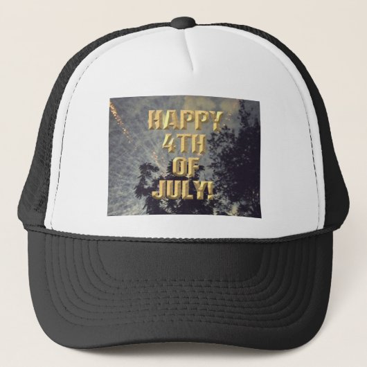 花火19 7月の4thトラック運転手ハット キャップ (正面)