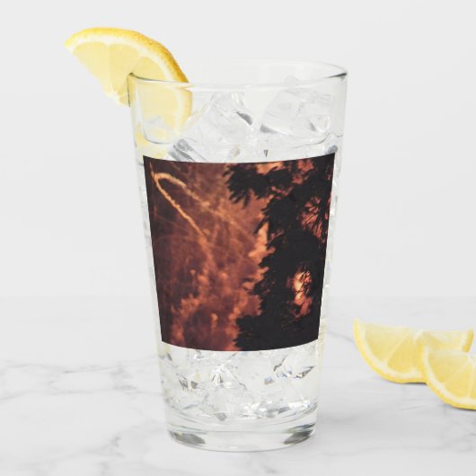 花火20コリンズのガラスのタンブラー タンブラーグラス (アイス正面)