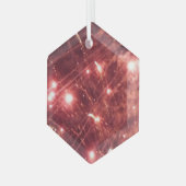 花火3ガラス六角オーナメント ガラスオーナメント (正面左)