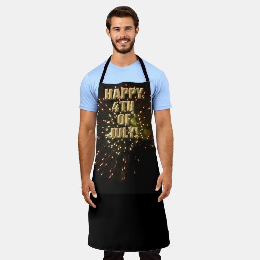 花火4七月4日シェフエプロン エプロン (着用した状態)