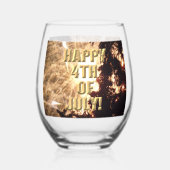 花火7月のワイングラス15 4日 ステムなしワイングラス (正面)