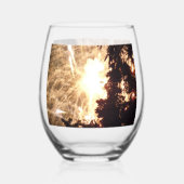 花火7月のワイングラス15 4日 ステムなしワイングラス (裏面)