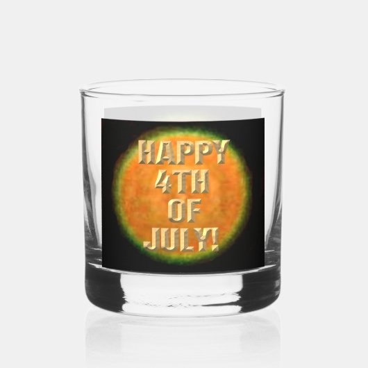 花火7月の4日ロックスガラス ウイスキーグラス (正面)