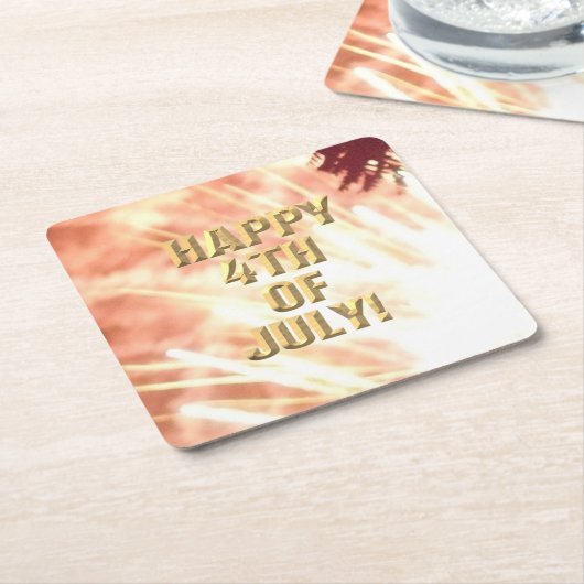 花火7月12日紙コースター スクエアペーパーコースター (アングル)