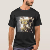花火7月4日のメンズブラックシャツ Tシャツ (正面)