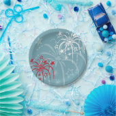 花火7月4日パーティー紙プレート ペーパープレート (パーティー)