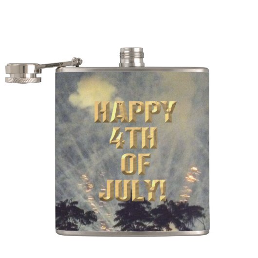 花火7月4日フラスコ包まれたク フラスク (オープン)